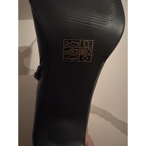 Nasty Gal Faux Black Patent Leather Chunky Heel Boot Booties Size‎ 7/40 Black - Picture 5 of 6